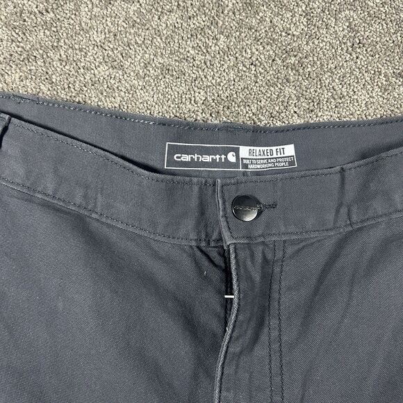 NEW Carhartt Rugged Flex Relaxed Fit Canvas Double Front Work Pants Gray 40x32 - Picture 4 of 16